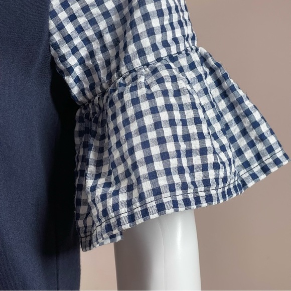 J. Crew Women’s Gingham Print Bell Sleeve Dress size Small - Picture 10 of 14